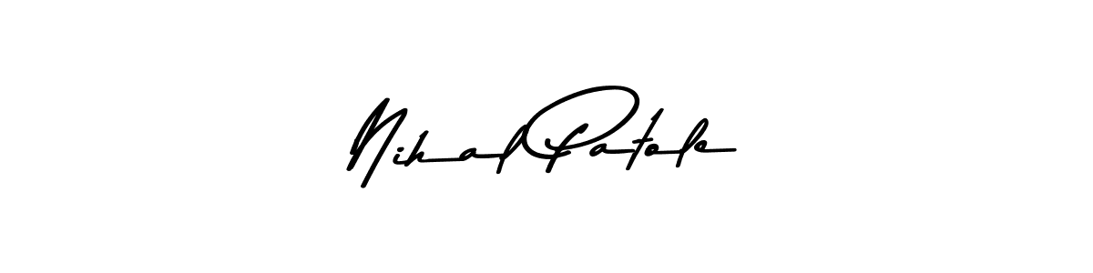 Design your own signature with our free online signature maker. With this signature software, you can create a handwritten (Asem Kandis PERSONAL USE) signature for name Nihal Patole. Nihal Patole signature style 9 images and pictures png