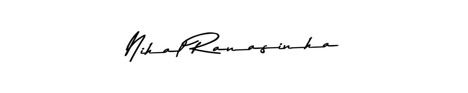 Create a beautiful signature design for name Nihal Ranasinha. With this signature (Asem Kandis PERSONAL USE) fonts, you can make a handwritten signature for free. Nihal Ranasinha signature style 9 images and pictures png