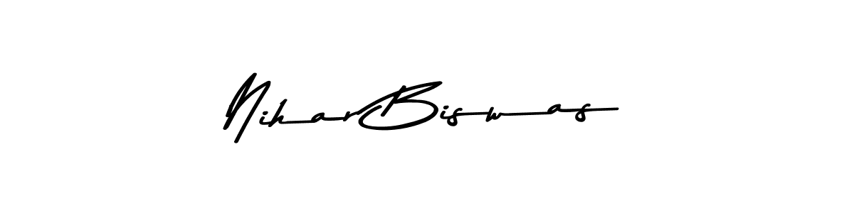 Design your own signature with our free online signature maker. With this signature software, you can create a handwritten (Asem Kandis PERSONAL USE) signature for name Nihar Biswas. Nihar Biswas signature style 9 images and pictures png