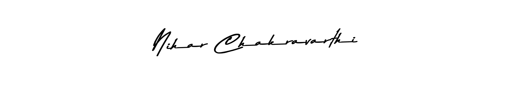 The best way (Asem Kandis PERSONAL USE) to make a short signature is to pick only two or three words in your name. The name Nihar Chakravarthi include a total of six letters. For converting this name. Nihar Chakravarthi signature style 9 images and pictures png