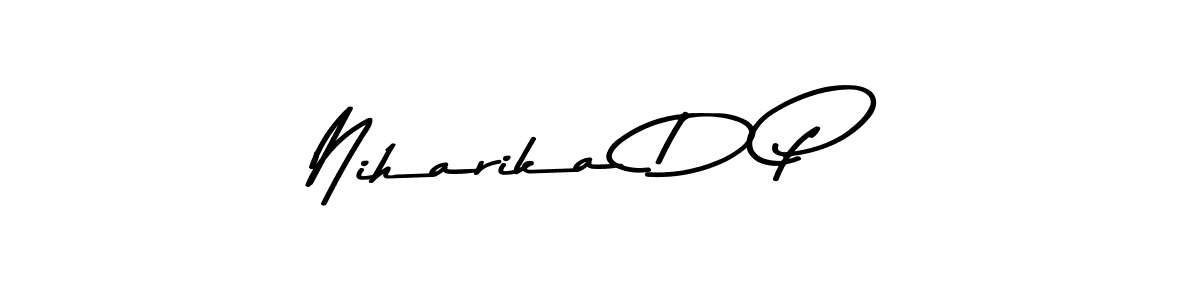 Use a signature maker to create a handwritten signature online. With this signature software, you can design (Asem Kandis PERSONAL USE) your own signature for name Niharika D P. Niharika D P signature style 9 images and pictures png