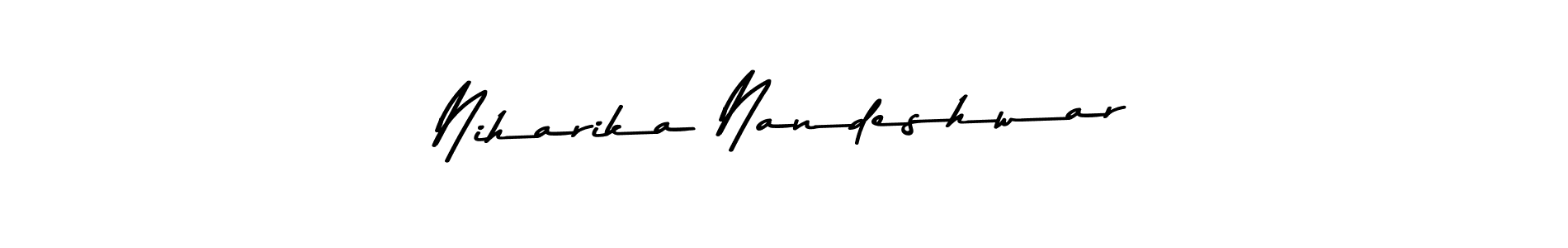 Create a beautiful signature design for name Niharika Nandeshwar. With this signature (Asem Kandis PERSONAL USE) fonts, you can make a handwritten signature for free. Niharika Nandeshwar signature style 9 images and pictures png