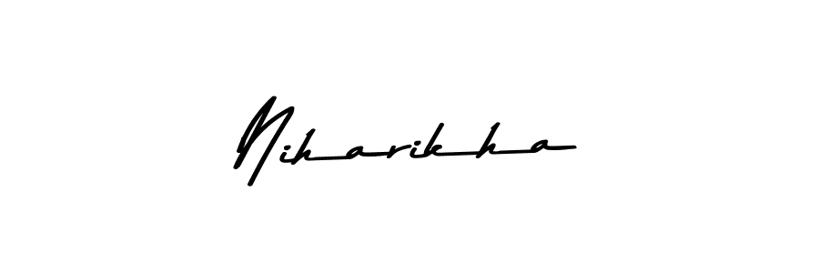 Asem Kandis PERSONAL USE is a professional signature style that is perfect for those who want to add a touch of class to their signature. It is also a great choice for those who want to make their signature more unique. Get Niharikha name to fancy signature for free. Niharikha signature style 9 images and pictures png