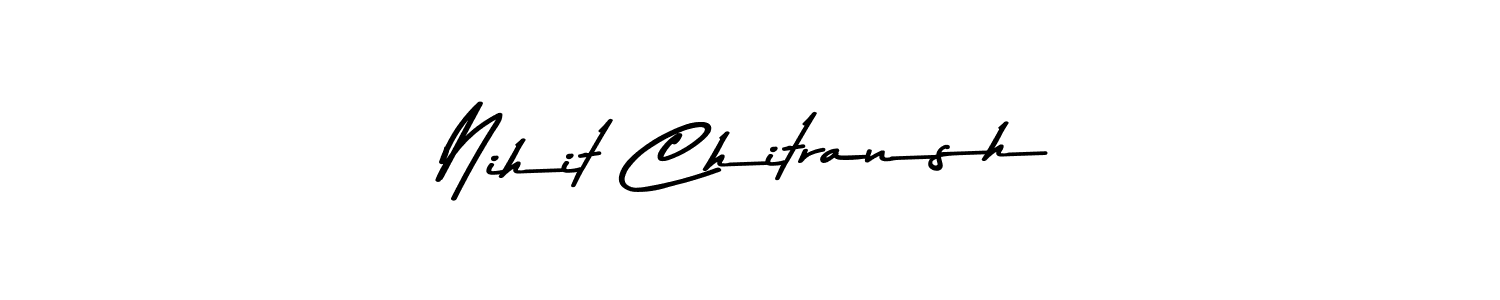 Create a beautiful signature design for name Nihit Chitransh. With this signature (Asem Kandis PERSONAL USE) fonts, you can make a handwritten signature for free. Nihit Chitransh signature style 9 images and pictures png