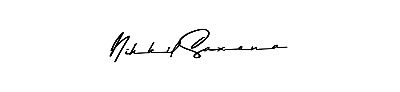 Also You can easily find your signature by using the search form. We will create Nihkil Saxena name handwritten signature images for you free of cost using Asem Kandis PERSONAL USE sign style. Nihkil Saxena signature style 9 images and pictures png
