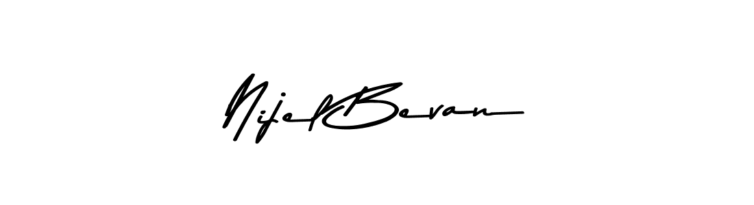 Create a beautiful signature design for name Nijel Bevan. With this signature (Asem Kandis PERSONAL USE) fonts, you can make a handwritten signature for free. Nijel Bevan signature style 9 images and pictures png
