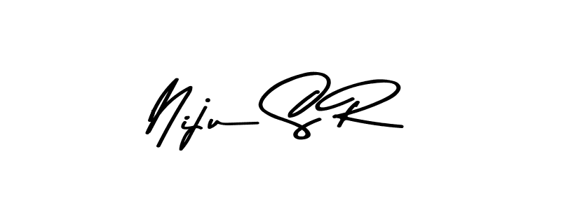 You should practise on your own different ways (Asem Kandis PERSONAL USE) to write your name (Niju S R) in signature. don't let someone else do it for you. Niju S R signature style 9 images and pictures png