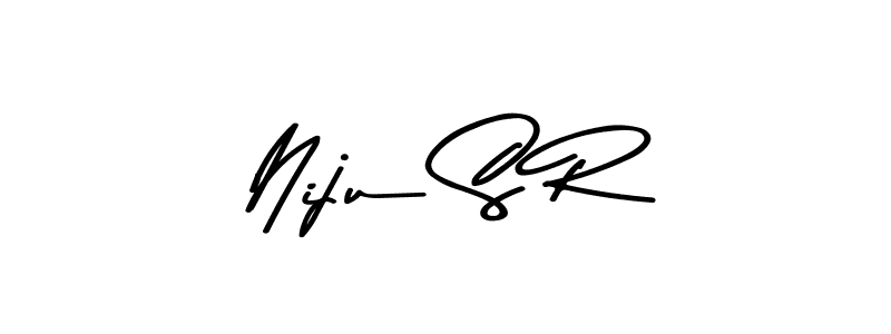 You should practise on your own different ways (Asem Kandis PERSONAL USE) to write your name (Niju S R) in signature. don't let someone else do it for you. Niju S R signature style 9 images and pictures png