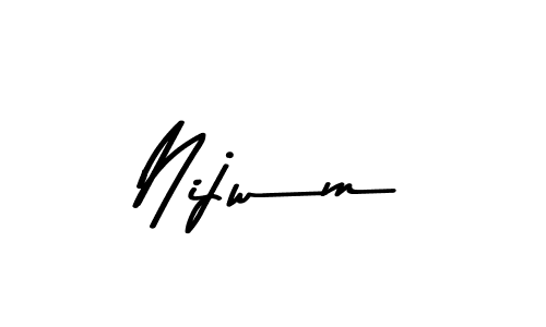 How to make Nijwm name signature. Use Asem Kandis PERSONAL USE style for creating short signs online. This is the latest handwritten sign. Nijwm signature style 9 images and pictures png