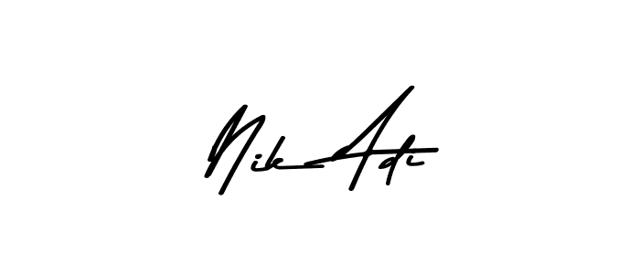 Make a beautiful signature design for name Nik Adi. Use this online signature maker to create a handwritten signature for free. Nik Adi signature style 9 images and pictures png