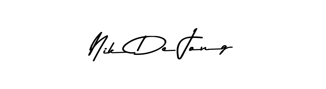 Make a beautiful signature design for name Nik De Jong. With this signature (Asem Kandis PERSONAL USE) style, you can create a handwritten signature for free. Nik De Jong signature style 9 images and pictures png