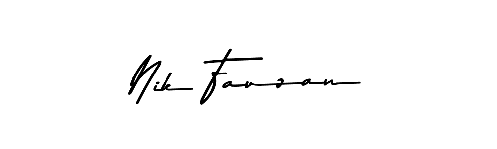 Use a signature maker to create a handwritten signature online. With this signature software, you can design (Asem Kandis PERSONAL USE) your own signature for name Nik Fauzan. Nik Fauzan signature style 9 images and pictures png