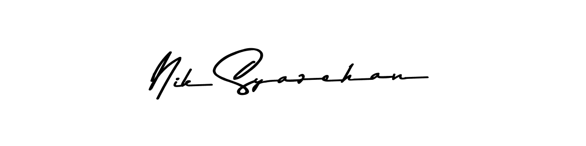 Also we have Nik Syazehan name is the best signature style. Create professional handwritten signature collection using Asem Kandis PERSONAL USE autograph style. Nik Syazehan signature style 9 images and pictures png