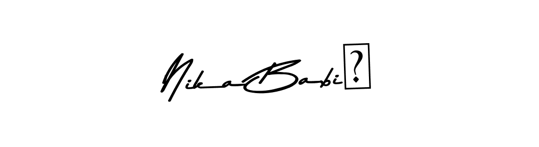 Use a signature maker to create a handwritten signature online. With this signature software, you can design (Asem Kandis PERSONAL USE) your own signature for name Nika BabiĆ. Nika BabiĆ signature style 9 images and pictures png