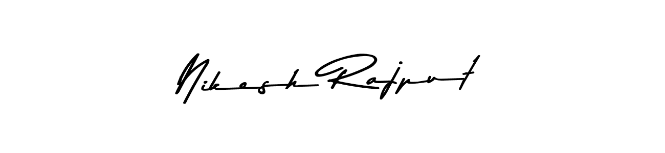 Nikesh Rajput stylish signature style. Best Handwritten Sign (Asem Kandis PERSONAL USE) for my name. Handwritten Signature Collection Ideas for my name Nikesh Rajput. Nikesh Rajput signature style 9 images and pictures png