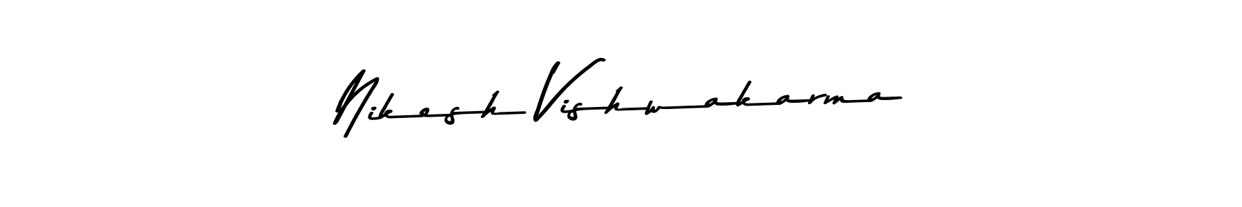 How to make Nikesh Vishwakarma signature? Asem Kandis PERSONAL USE is a professional autograph style. Create handwritten signature for Nikesh Vishwakarma name. Nikesh Vishwakarma signature style 9 images and pictures png