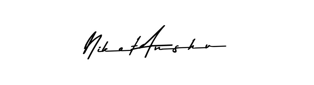 Design your own signature with our free online signature maker. With this signature software, you can create a handwritten (Asem Kandis PERSONAL USE) signature for name Niket Anshu. Niket Anshu signature style 9 images and pictures png