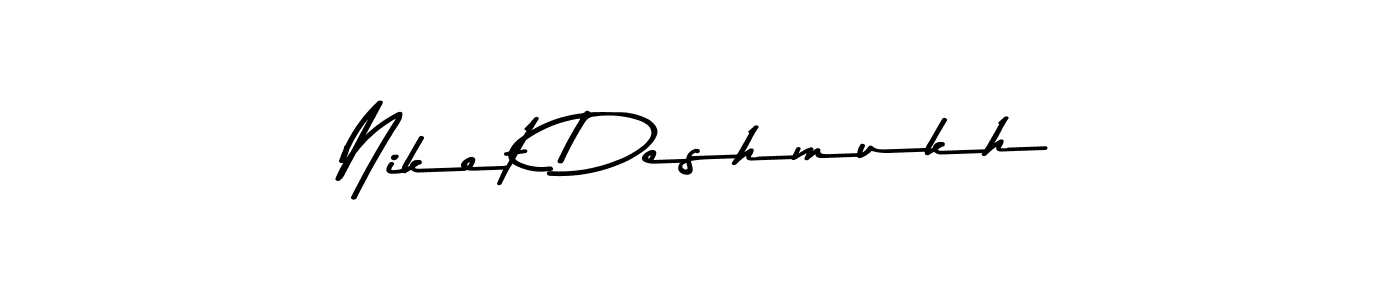 Use a signature maker to create a handwritten signature online. With this signature software, you can design (Asem Kandis PERSONAL USE) your own signature for name Niket Deshmukh. Niket Deshmukh signature style 9 images and pictures png
