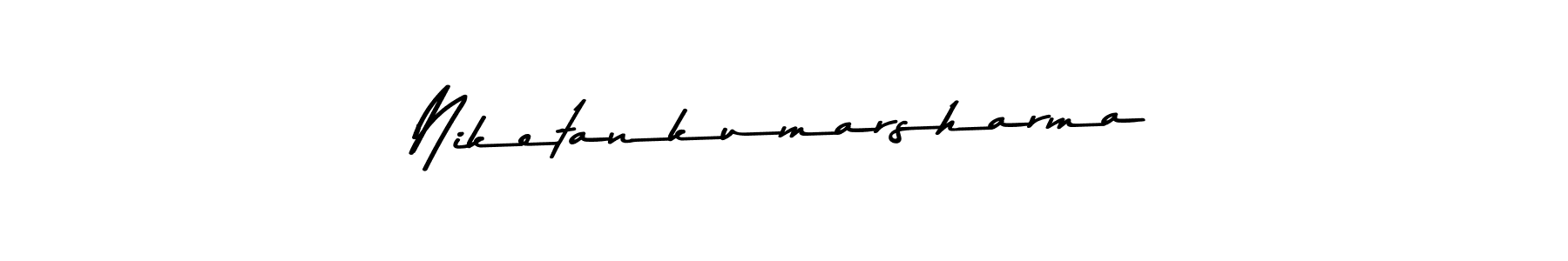 Create a beautiful signature design for name Niketankumarsharma. With this signature (Asem Kandis PERSONAL USE) fonts, you can make a handwritten signature for free. Niketankumarsharma signature style 9 images and pictures png