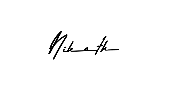 How to make Niketh signature? Asem Kandis PERSONAL USE is a professional autograph style. Create handwritten signature for Niketh name. Niketh signature style 9 images and pictures png