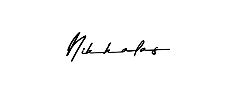 Here are the top 10 professional signature styles for the name Nikhalas. These are the best autograph styles you can use for your name. Nikhalas signature style 9 images and pictures png