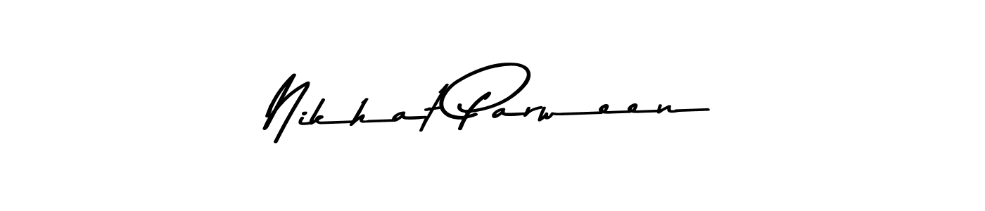 Use a signature maker to create a handwritten signature online. With this signature software, you can design (Asem Kandis PERSONAL USE) your own signature for name Nikhat Parween. Nikhat Parween signature style 9 images and pictures png