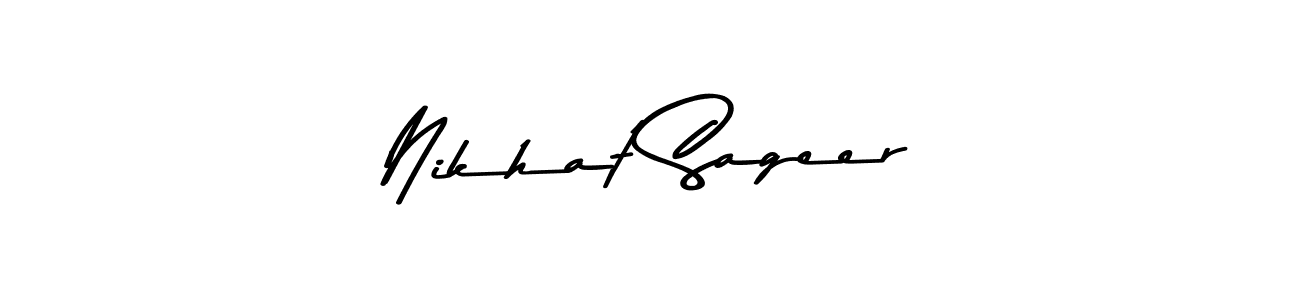 Here are the top 10 professional signature styles for the name Nikhat Sageer. These are the best autograph styles you can use for your name. Nikhat Sageer signature style 9 images and pictures png