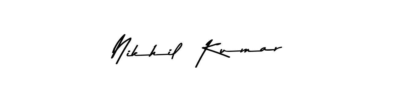 This is the best signature style for the Nikhil  Kumar name. Also you like these signature font (Asem Kandis PERSONAL USE). Mix name signature. Nikhil  Kumar signature style 9 images and pictures png