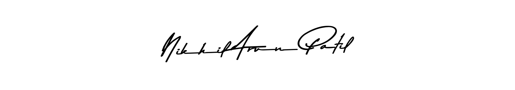 Nikhil Arun Patil stylish signature style. Best Handwritten Sign (Asem Kandis PERSONAL USE) for my name. Handwritten Signature Collection Ideas for my name Nikhil Arun Patil. Nikhil Arun Patil signature style 9 images and pictures png