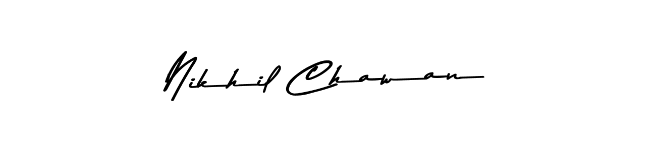 Design your own signature with our free online signature maker. With this signature software, you can create a handwritten (Asem Kandis PERSONAL USE) signature for name Nikhil Chawan. Nikhil Chawan signature style 9 images and pictures png