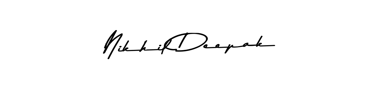 if you are searching for the best signature style for your name Nikhil Deepak. so please give up your signature search. here we have designed multiple signature styles  using Asem Kandis PERSONAL USE. Nikhil Deepak signature style 9 images and pictures png