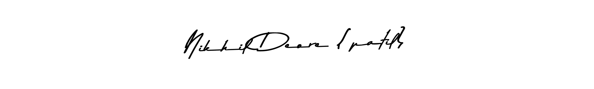 Use a signature maker to create a handwritten signature online. With this signature software, you can design (Asem Kandis PERSONAL USE) your own signature for name Nikhil Deore (patil). Nikhil Deore (patil) signature style 9 images and pictures png