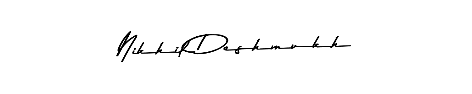 Nikhil Deshmukh stylish signature style. Best Handwritten Sign (Asem Kandis PERSONAL USE) for my name. Handwritten Signature Collection Ideas for my name Nikhil Deshmukh. Nikhil Deshmukh signature style 9 images and pictures png