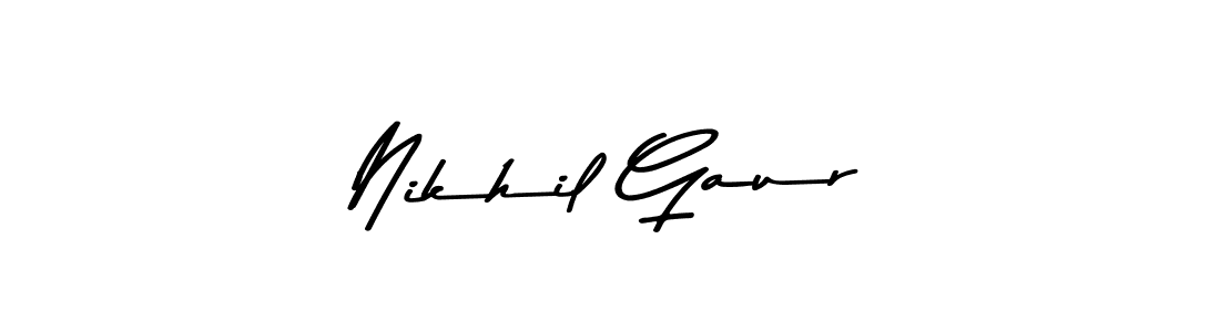 Design your own signature with our free online signature maker. With this signature software, you can create a handwritten (Asem Kandis PERSONAL USE) signature for name Nikhil Gaur. Nikhil Gaur signature style 9 images and pictures png