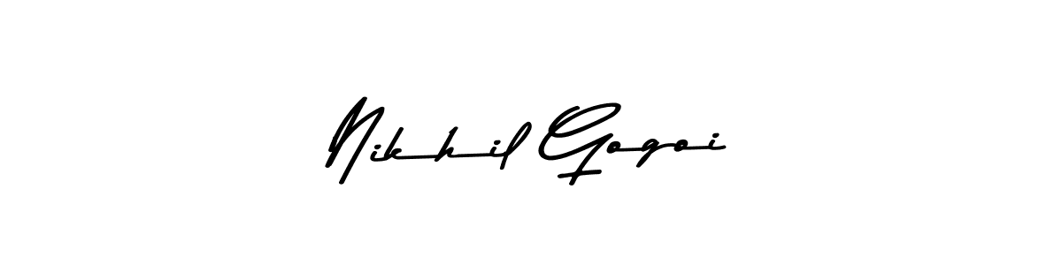 How to make Nikhil Gogoi signature? Asem Kandis PERSONAL USE is a professional autograph style. Create handwritten signature for Nikhil Gogoi name. Nikhil Gogoi signature style 9 images and pictures png