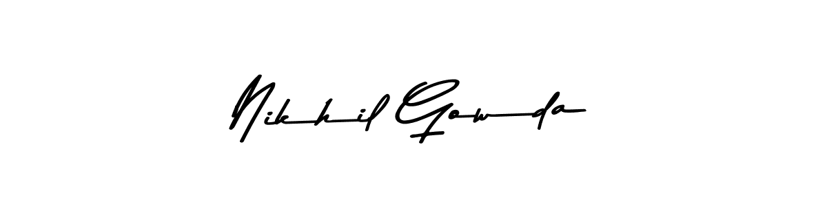 The best way (Asem Kandis PERSONAL USE) to make a short signature is to pick only two or three words in your name. The name Nikhil Gowda include a total of six letters. For converting this name. Nikhil Gowda signature style 9 images and pictures png