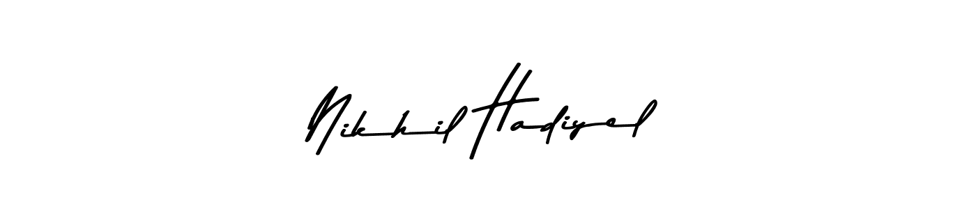 You should practise on your own different ways (Asem Kandis PERSONAL USE) to write your name (Nikhil Hadiyel) in signature. don't let someone else do it for you. Nikhil Hadiyel signature style 9 images and pictures png