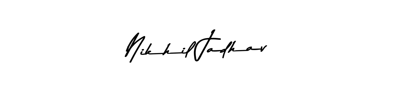Also You can easily find your signature by using the search form. We will create Nikhil Jadhav name handwritten signature images for you free of cost using Asem Kandis PERSONAL USE sign style. Nikhil Jadhav signature style 9 images and pictures png
