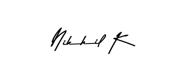 Make a short Nikhil K signature style. Manage your documents anywhere anytime using Asem Kandis PERSONAL USE. Create and add eSignatures, submit forms, share and send files easily. Nikhil K signature style 9 images and pictures png