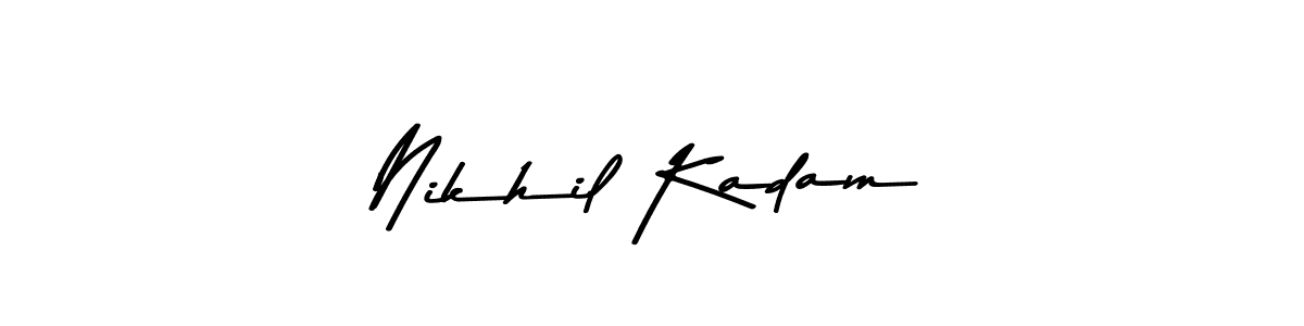 if you are searching for the best signature style for your name Nikhil Kadam. so please give up your signature search. here we have designed multiple signature styles  using Asem Kandis PERSONAL USE. Nikhil Kadam signature style 9 images and pictures png