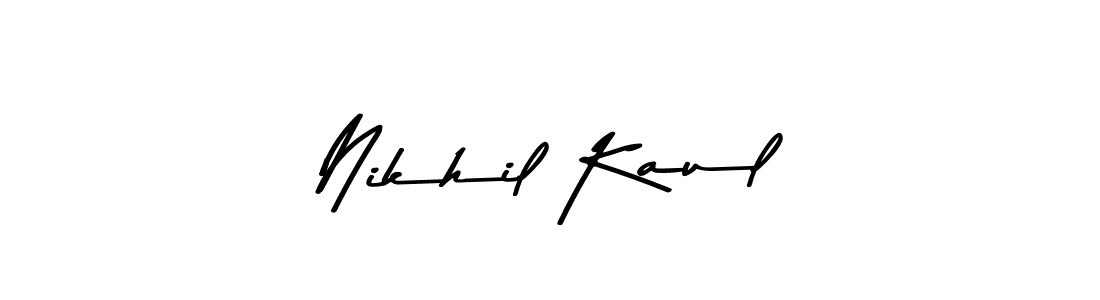 Use a signature maker to create a handwritten signature online. With this signature software, you can design (Asem Kandis PERSONAL USE) your own signature for name Nikhil Kaul. Nikhil Kaul signature style 9 images and pictures png