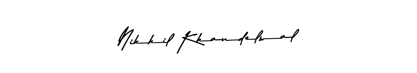 Use a signature maker to create a handwritten signature online. With this signature software, you can design (Asem Kandis PERSONAL USE) your own signature for name Nikhil Khandelwal. Nikhil Khandelwal signature style 9 images and pictures png