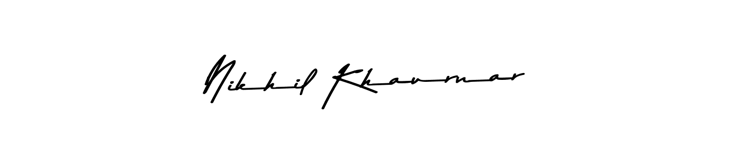Create a beautiful signature design for name Nikhil Khaurnar. With this signature (Asem Kandis PERSONAL USE) fonts, you can make a handwritten signature for free. Nikhil Khaurnar signature style 9 images and pictures png