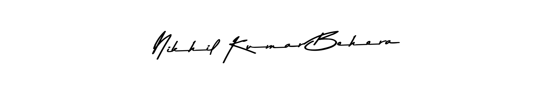Asem Kandis PERSONAL USE is a professional signature style that is perfect for those who want to add a touch of class to their signature. It is also a great choice for those who want to make their signature more unique. Get Nikhil Kumar Behera name to fancy signature for free. Nikhil Kumar Behera signature style 9 images and pictures png