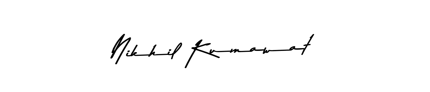 Make a beautiful signature design for name Nikhil Kumawat. With this signature (Asem Kandis PERSONAL USE) style, you can create a handwritten signature for free. Nikhil Kumawat signature style 9 images and pictures png