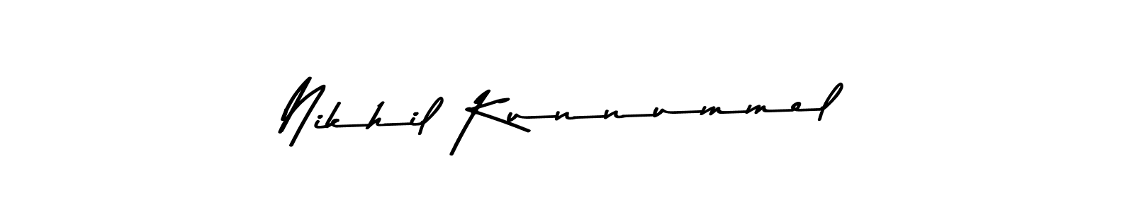 Use a signature maker to create a handwritten signature online. With this signature software, you can design (Asem Kandis PERSONAL USE) your own signature for name Nikhil Kunnummel. Nikhil Kunnummel signature style 9 images and pictures png