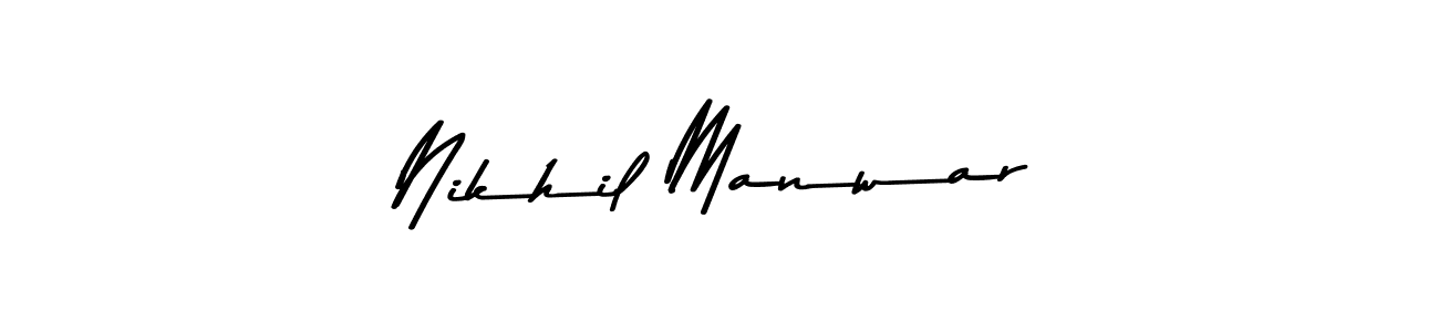 You should practise on your own different ways (Asem Kandis PERSONAL USE) to write your name (Nikhil Manwar) in signature. don't let someone else do it for you. Nikhil Manwar signature style 9 images and pictures png