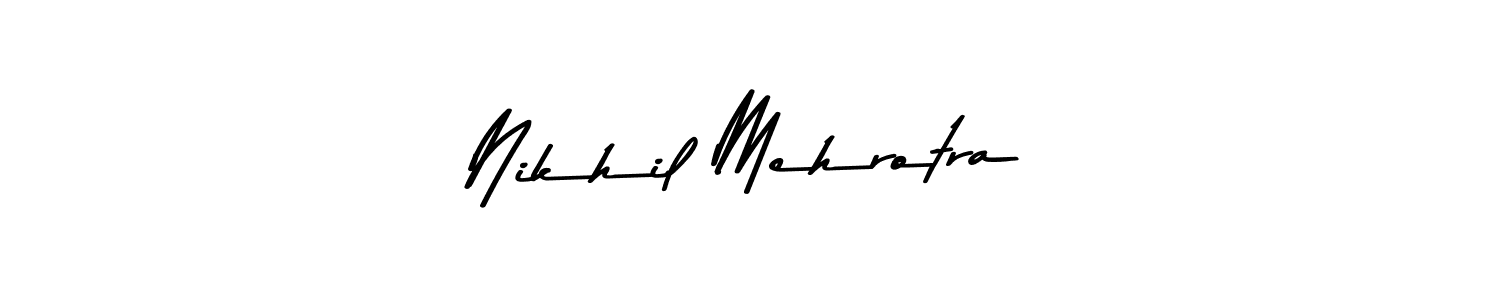 Make a beautiful signature design for name Nikhil Mehrotra. With this signature (Asem Kandis PERSONAL USE) style, you can create a handwritten signature for free. Nikhil Mehrotra signature style 9 images and pictures png