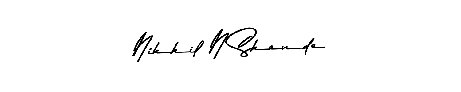 How to Draw Nikhil N Shende signature style? Asem Kandis PERSONAL USE is a latest design signature styles for name Nikhil N Shende. Nikhil N Shende signature style 9 images and pictures png