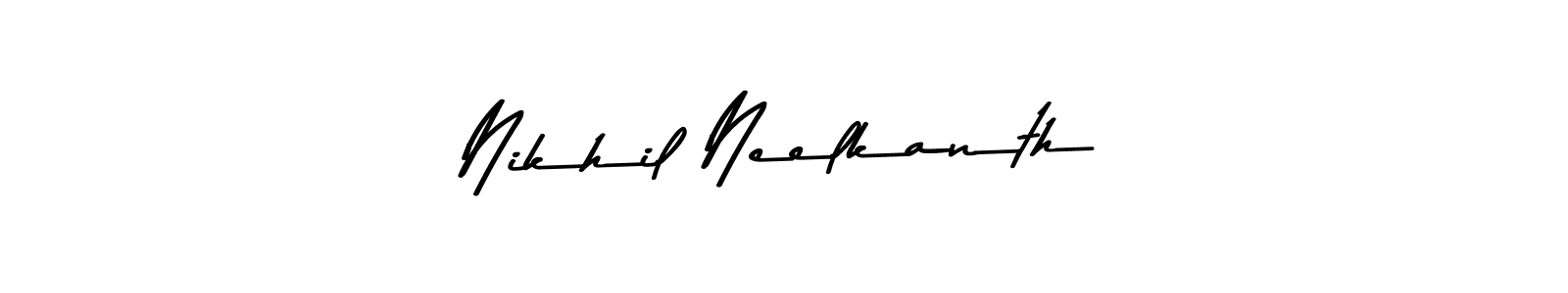 Make a beautiful signature design for name Nikhil Neelkanth. With this signature (Asem Kandis PERSONAL USE) style, you can create a handwritten signature for free. Nikhil Neelkanth signature style 9 images and pictures png